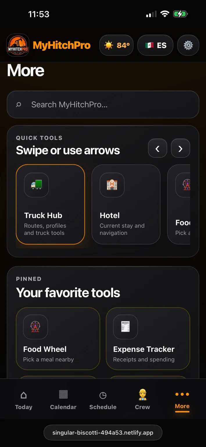 MyHitchPro More tools